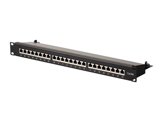 ISO9001 Phụ kiện tủ mạng 19 &quot;Cat6a Utp 24 cổng Patch Panel