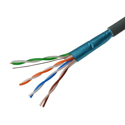8 dây dẫn CAT5E Cáp Ethernet Ftp được bảo vệ Cáp xoắn 24AWG