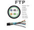 Cat5e FTP Mạng cáp PVC Áo đôi không thấm nước với đồng trần rắn